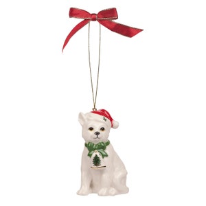 Spode Kitten in Stocking Ornament