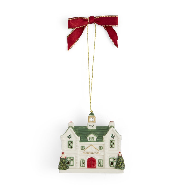Spode Christmas Village Train Station Ornament - Thumbnail 2