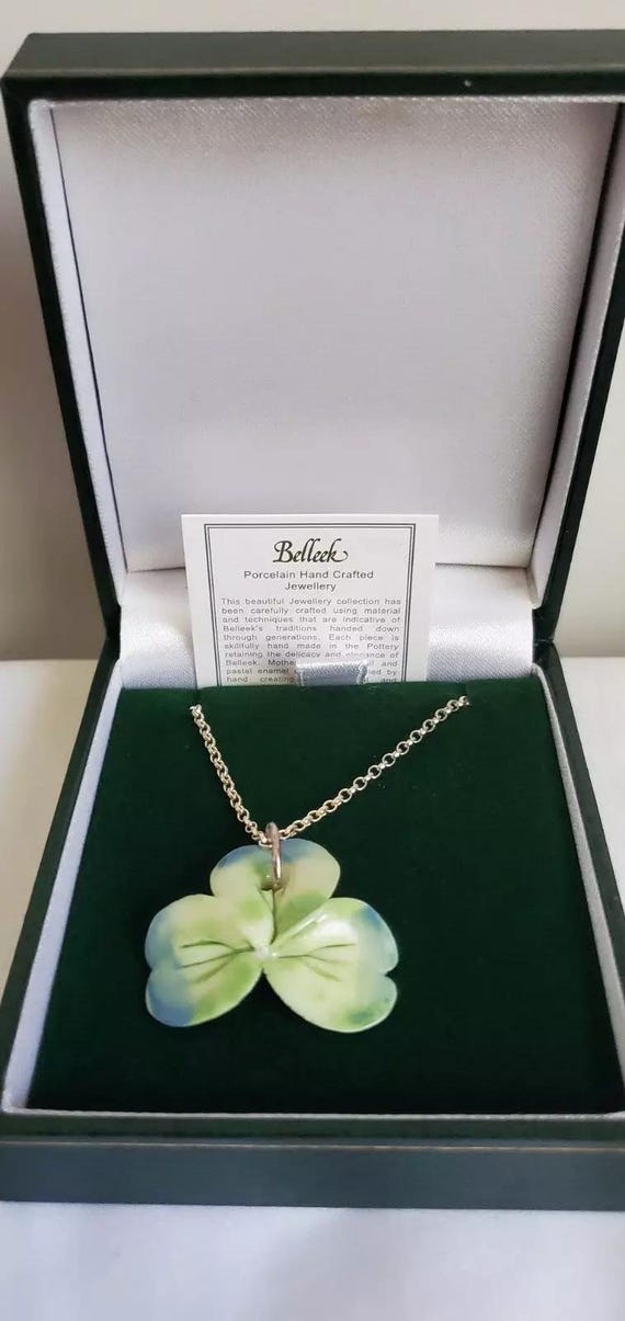 Belleek Living Shamrock Pendant Necklace