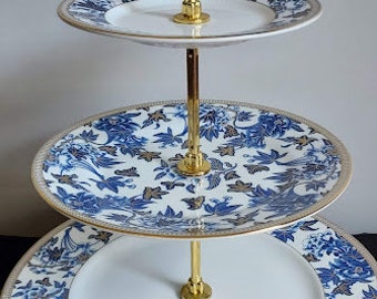 Wedgwood Hibiscus 3-Tiered Serving Tray new