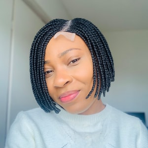 Glueless Bob Braidwig 10/11 Inches, Short Braided Bob Wig, Braidwigs
