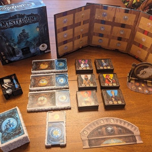 Mysterium and All Expansions Board Game Organizer and Player Aid || Mausoleum-Themed Insert || Board Game Itself NOT Included