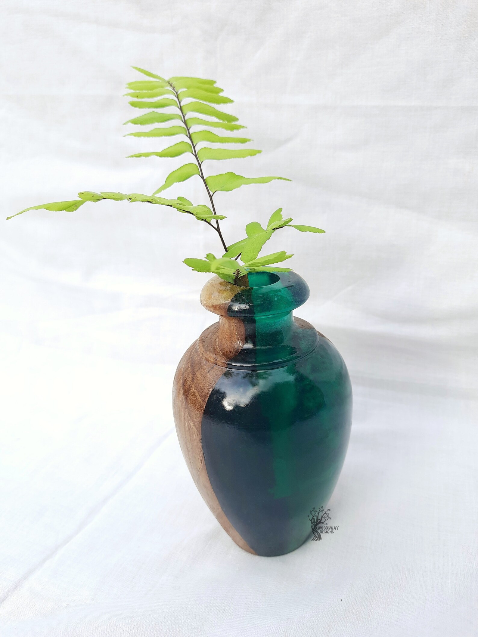 Indoor Wood Epoxy Flower Pot / Planter / Decorative Wooden Etsy