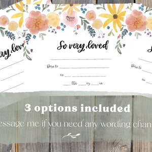 Bewijs van leven voor miskraam, doodgeboorte en babyverlies | Aandenken Wildflowers herdenkingsgeboorteakte | DIRECT DOWNLOADEN