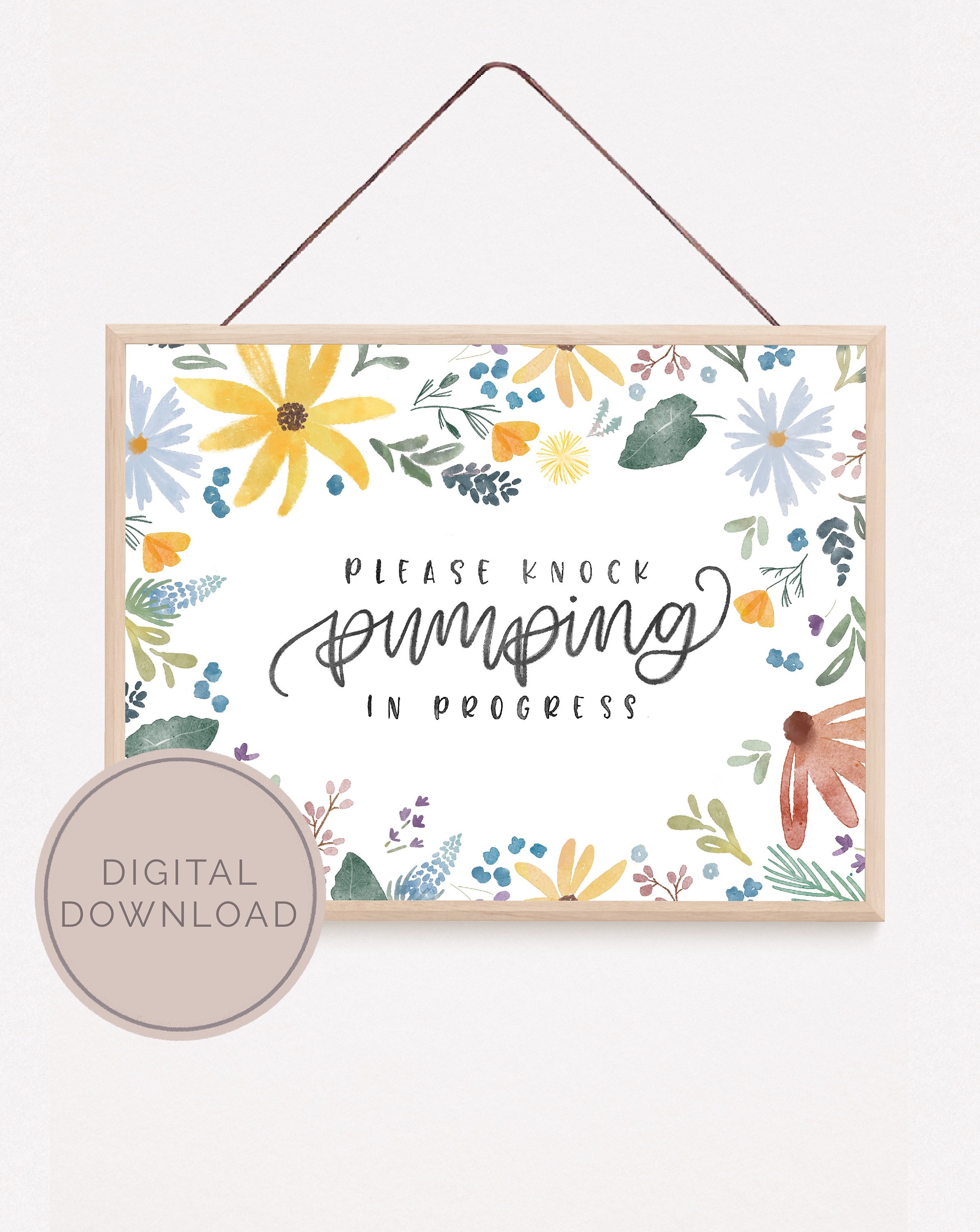 Pumping Sign for Working Mom | Do Not Disturb Breastfeeding Sign for Office Door | Nursing Room Poster Lactation Room Print INSTANT DOWNLOAD