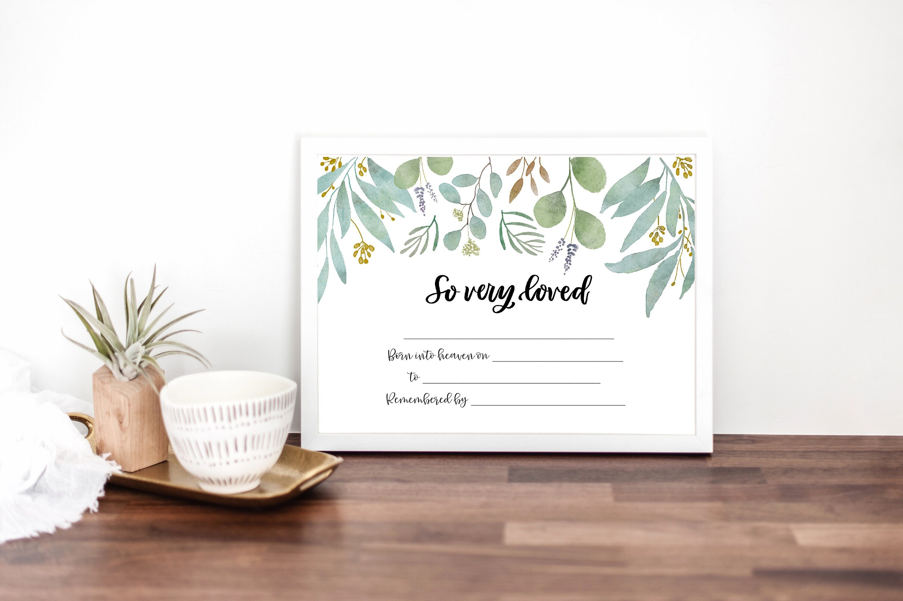 Certificate of Life Miscarriage, Stillbirth & Infant Loss Keepsake Soft