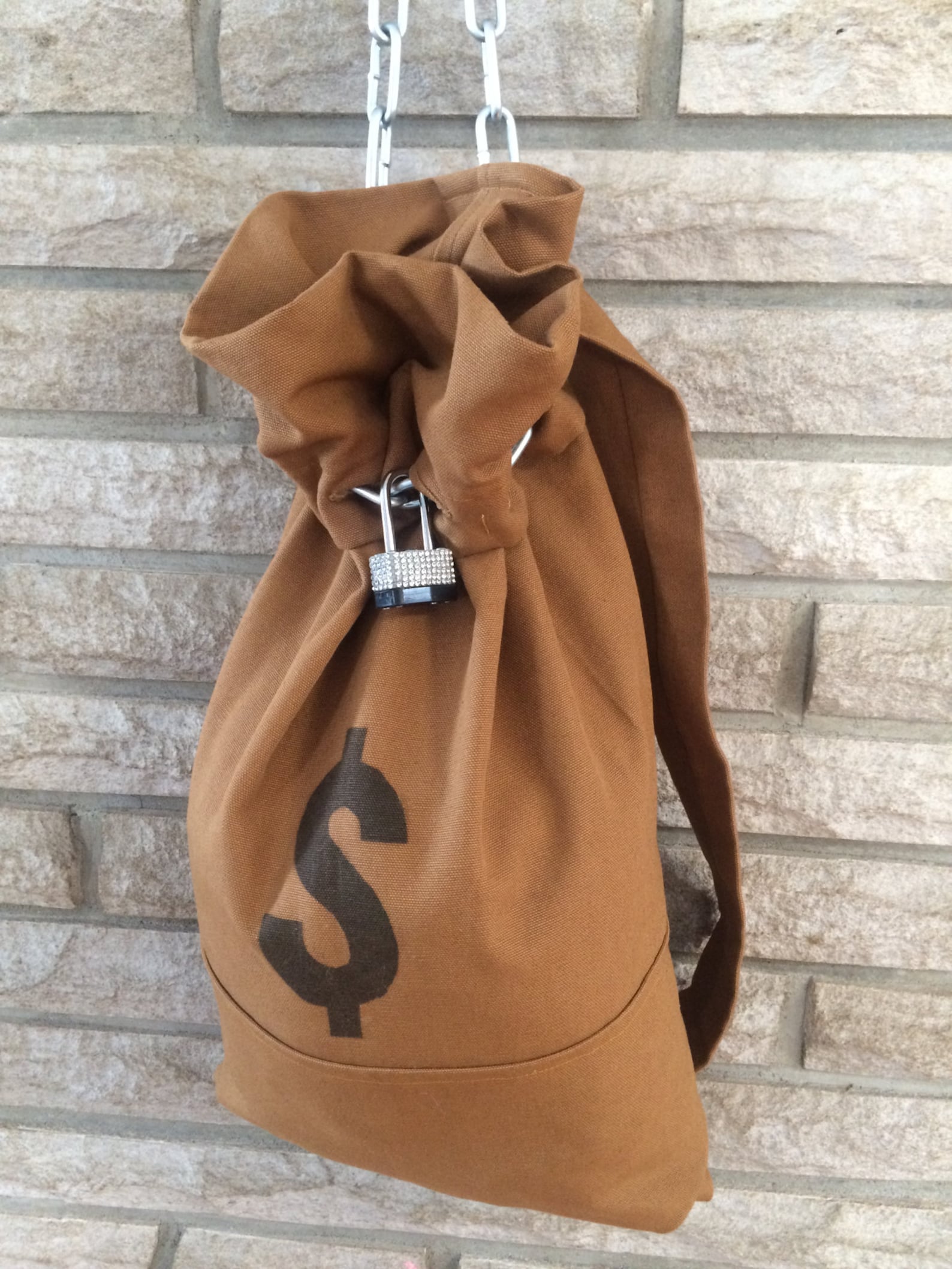 Money Bag Tote Bag Canvas Shoulder Bag Bank Bag Doek Etsy