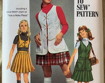 Wzór Vintage Simplicity 8417, Spódnica/Bolerko/Kamizelka dla panien młodych, KRÓJ, Rozmiar panien młodych 14, Biust 36