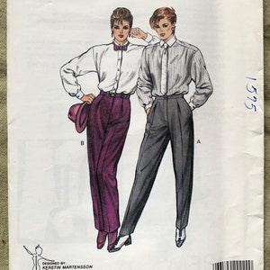 Vintage 1980&#39;s Kwik Sew Pattern 1575, Misses&#39; Pants, UNCUT/FF, Size 14-16-18-20