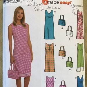 2001 Simplicity Pattern 9620, 6 Made Easy, Misses'/miss Petite Dress