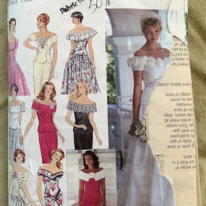 Vintage 1990&#39;s Simplicity Pattern 8865, Misses&#39;/Miss Petite  Brides&#39; and Bridesmaids&#39; Dress, CUT, Size P (12,14,16)
