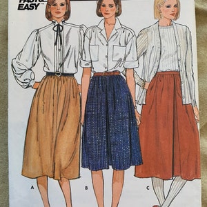 Vintage Butterick Pattern 6701, Fast & Easy, Misses&#39; Skirt, UNCUT, Size 14-16-18