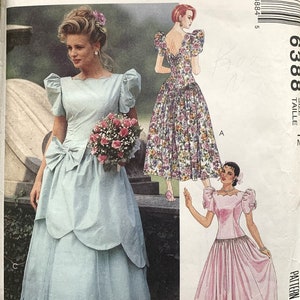 Vintage 1990&#39;s McCall&#39;s Pattern 6388, Misses&#39; Dress, CUT, Size 10 or 12