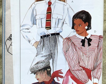Vintage 1980's McCall's Pattern 2123, Brooke Shields, Misses' Shirts, UNCUT, Size 8