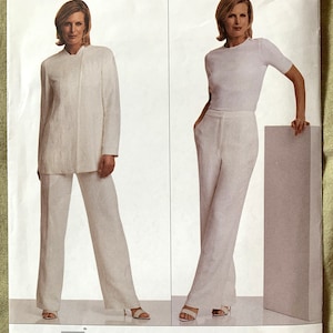 Vintage 2000&#39;s Vogue Pattern 2665, American Designer, Donna Karan New York, Misses&#39; Jacket and Pants, UNCUT/FF, Size 14-16-18