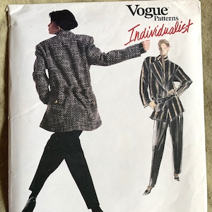 Vintage 1980&#39;s Vogue Pattern 1946, Vogue Individualist, Issey Mikaye, Misses&#39; Jacket/Pants/Top, UNCUT/FF, Size 12