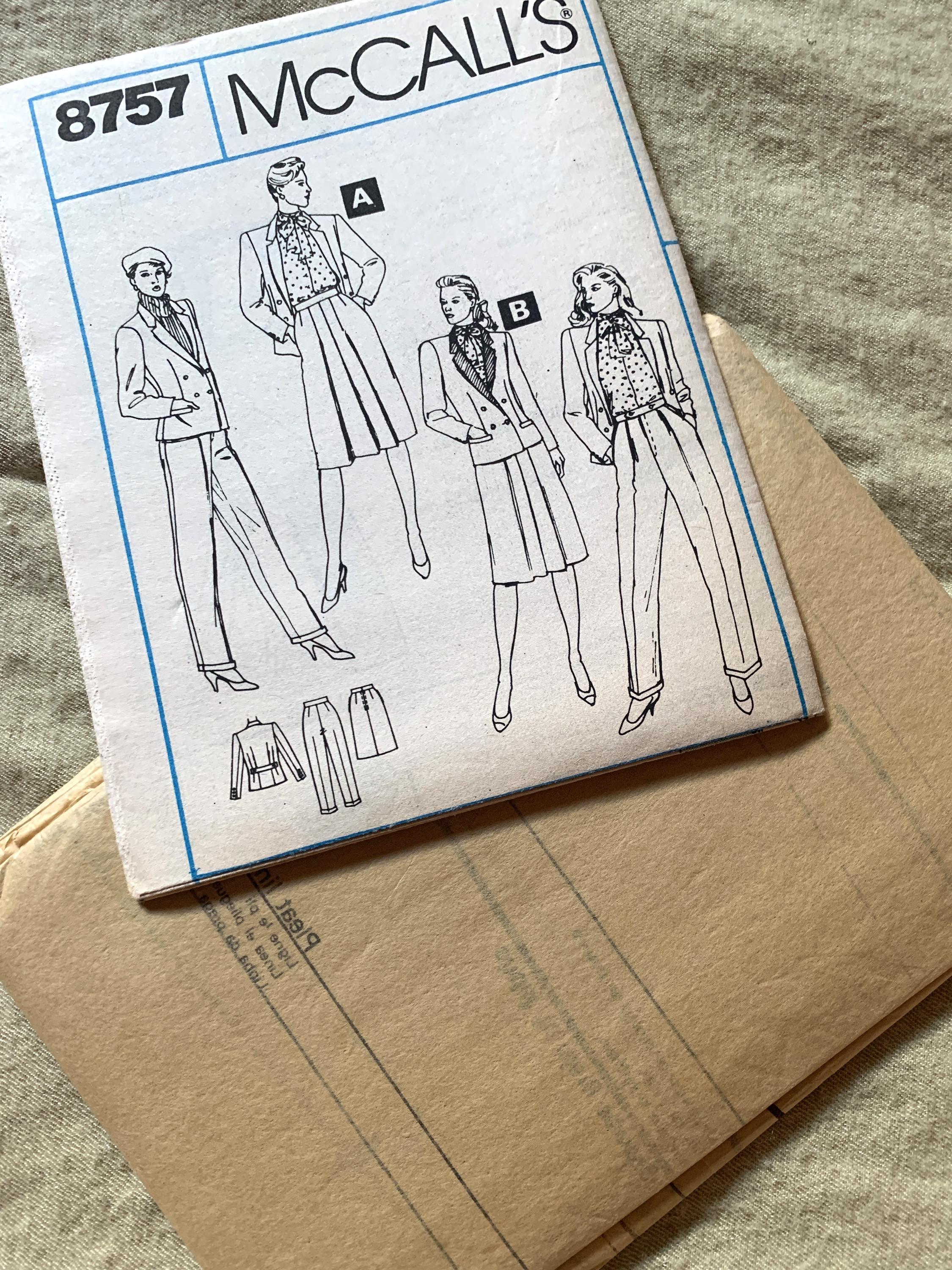 Vintage 1980's Mccall's Pattern 8757, Liz Claiborne, Misses