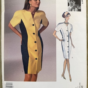 Vintage 1990&#39;s Vogue Pattern 2623, Vogue Attitudes, Tom and Linda Platt, Misses&#39; Dress, UNCUT/FF, Size 6-8-10 or 12-14-16