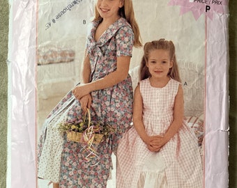 Vintage 1990's Easy Stitch 'n Save Pattern P274, Girls' Dress and