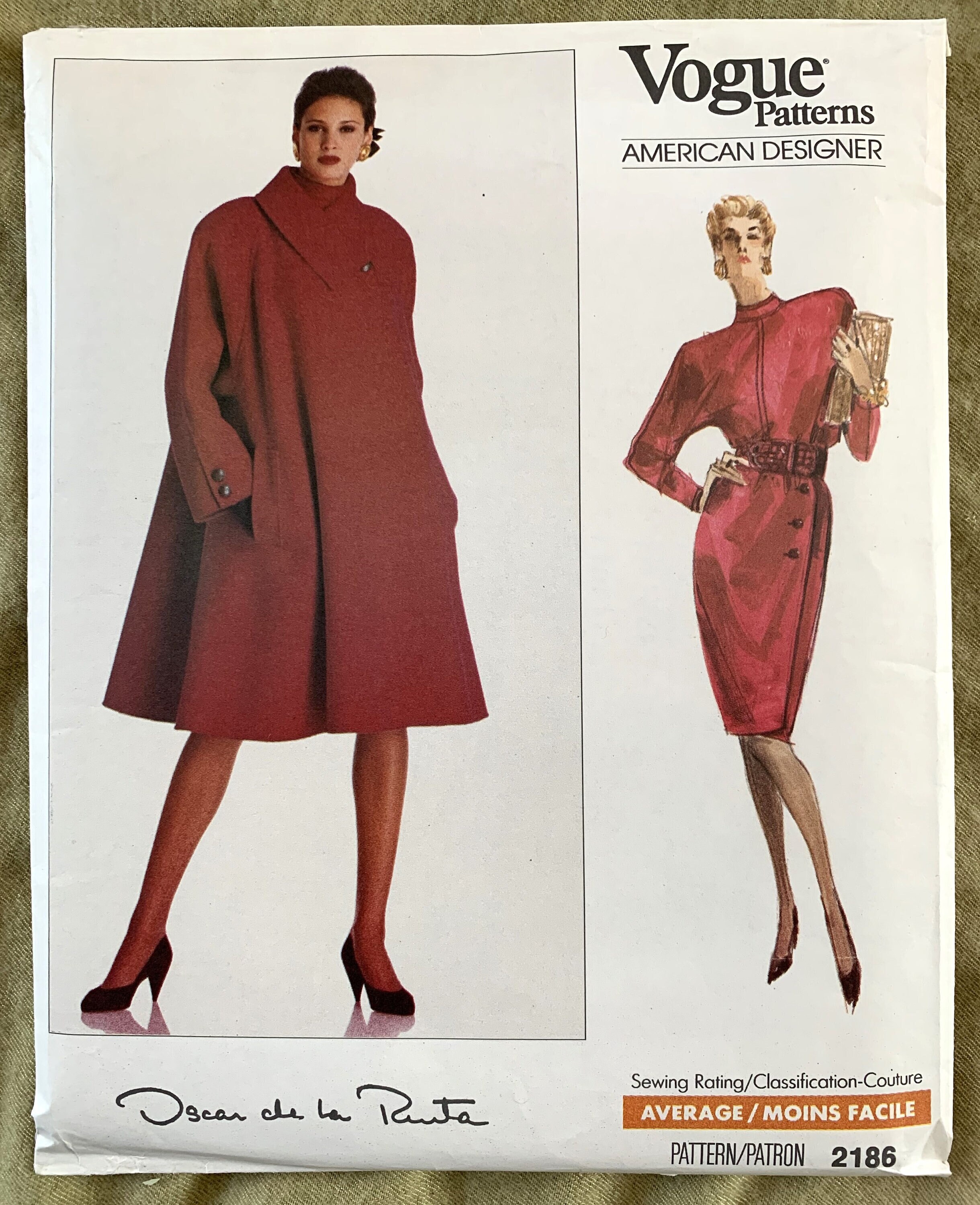 Patron De Couture Vogue B36 Années 60 - Robe Par Jo Mattli - Complet Et Non Découpé