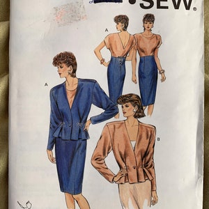 Vintage Kwik Sew Pattern 1637 UNCUT, Size 14-16-18-20