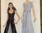 Vintage 1990's Vogue Pattern 9628, Very Easy Very Vogue, Misses' Dress, UNCUT/FF, Size 6-8-10