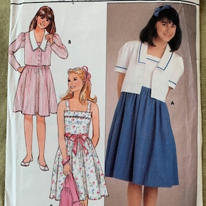 Vintage Butterick Pattern 3201, GIRLS&#39; DRESS, CUT, Size 12-14