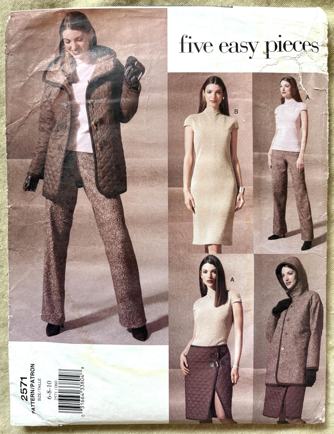 Vintage 2000's Vogue Pattern 2571, Five Easy Pieces, Misses'/misses ...