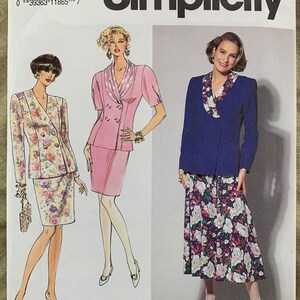 Vintage Simplicity Pattern 7564, Misses&#39; Two-Piece Dress, UNCUT, Size R (14-18)