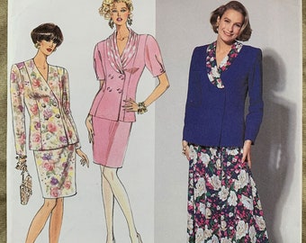 Vintage Simplicity Pattern 7564, Misses' Two-Piece Dress, UNCUT, Size R (14-18)