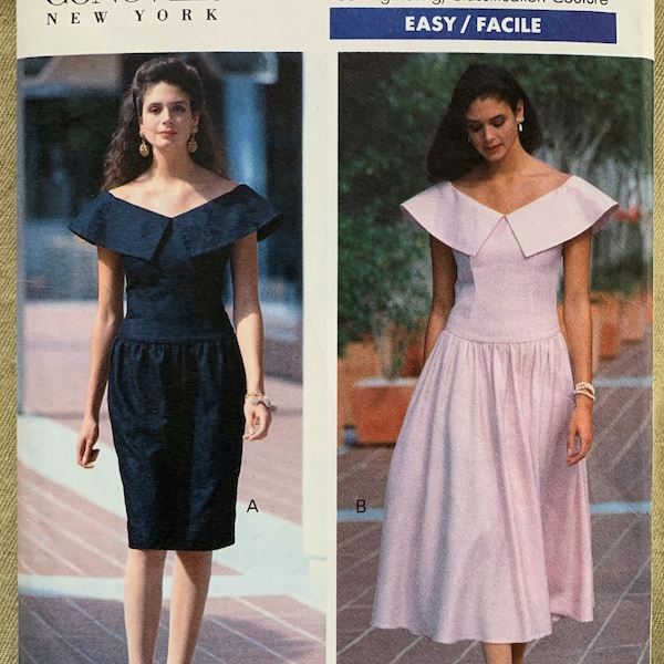 Vintage Butterick Pattern 4681,  Kathryn Conover New York, Misses'/Misses' Petite Dress,, UNCUT, Size 6-8-10