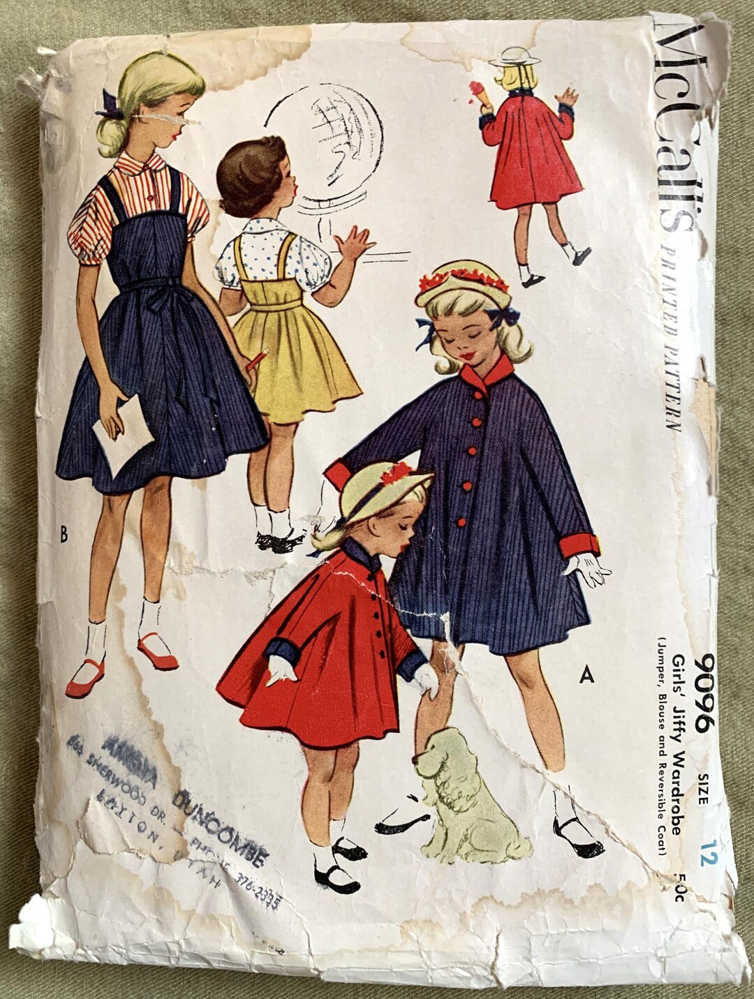 Patron De Couture Vintage McCalls #9129 Armoire Femme - Taille 12, Non Coupé, Plié D'usine
