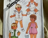 Vintage Simplicity Toddler Pattern 5523, UNCUT, Size 1/2 and 1 TODDLER
