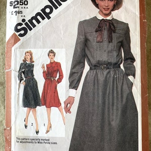 Vintage 1980&#39;s Simplicity Pattern 5134, Misses&#39; Dress, CUT, Size 10
