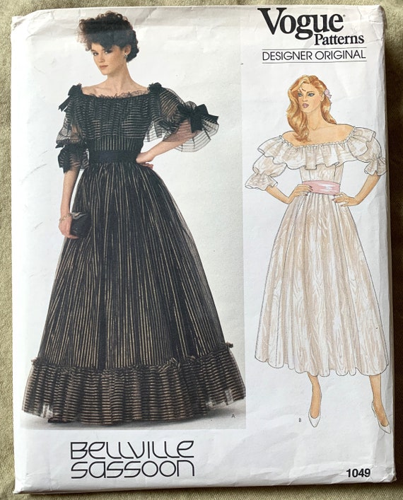Vintage 1980's Vogue Pattern 1049, Designer Original, Bellville