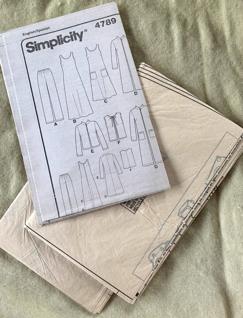 2004 Simplicity Pattern 4789, Misses' Pants/vest/jacket/jumper, Size AA ...