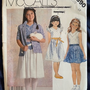 Vintage McCall&#39;s Pattern 2390, Uncut, Dress, GIRLS Size 12