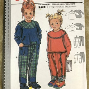 Vintage 1990&#39;s Burda Pattern 3269, Girls&#39; Coordinates, CUT, Size 3/4/5/6/7/8
