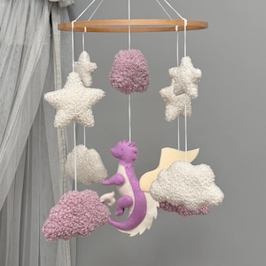 Dragon baby mobile, Hanging mobile baby, Fantasy nursery decor, Baby shower gift