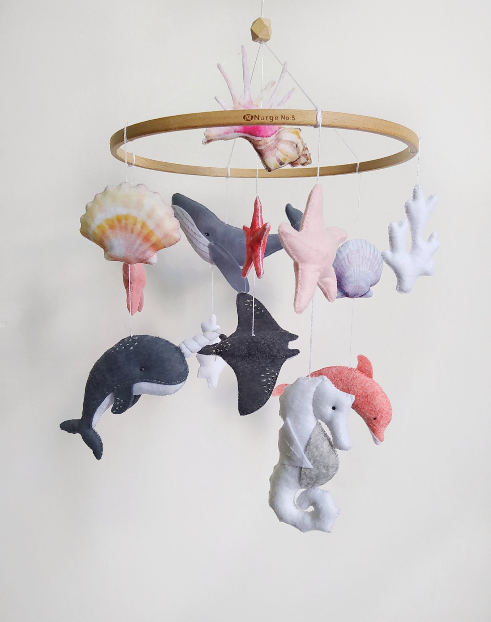 Nautical Mobile for Nursery Ocean Baby Mobile Narwhal Etsy