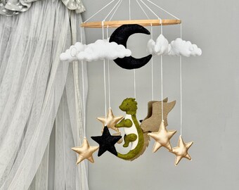 Dragon Baby Mobile, Fantasy Nursery Decor, New Baby Gift