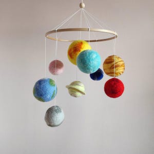 Solar System Baby Mobile, Planet Hanging Decoration,  Space Lover Baby Gift, Outer Space Nursery Decor, Baby Shower Gift, Pregnancy Gift