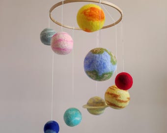 大型太陽系惑星モビール、吊り下げ式太陽と惑星モデル、宇宙の子供部屋