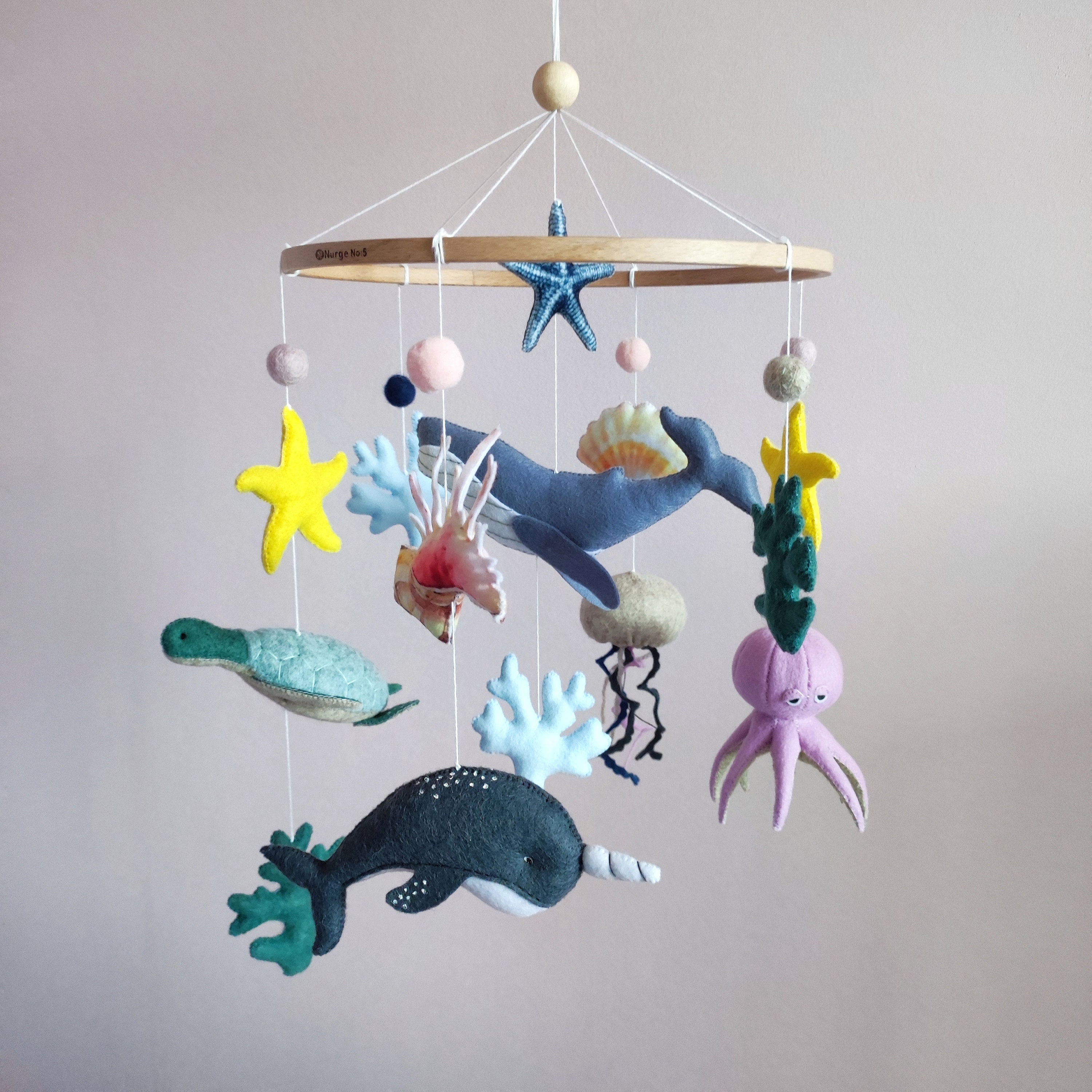 Underwater Theme Sea Animals Nursery Crib Mobile Felt Ocean, 43% OFF