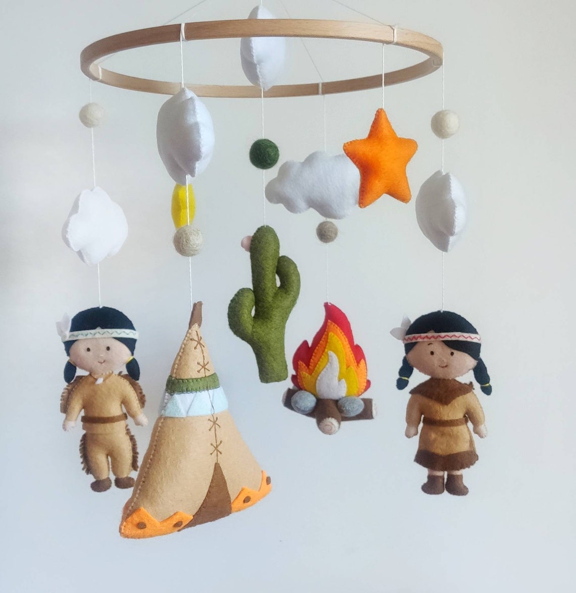 Tema tribale mobile bambole native americane Baby doccia Etsy