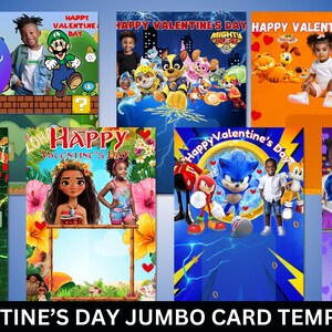 Biglietto di auguri Jumbo di San Valentino modificabile 7 modelli Canva fai da te