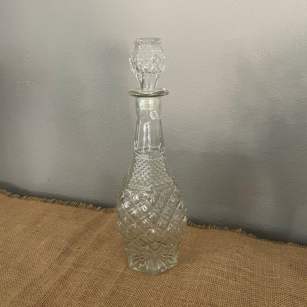 Vintage Large Glass Liquor Decanter