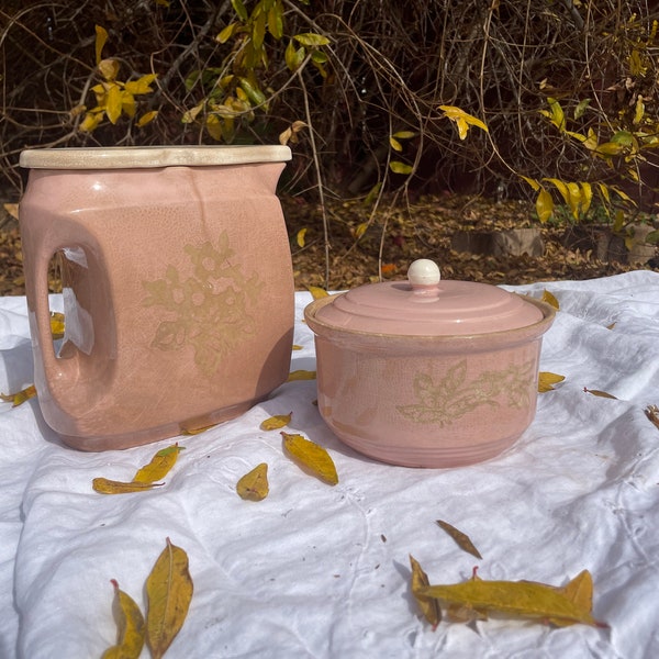 Vintage Blush Pink Harker Cameo ware Set