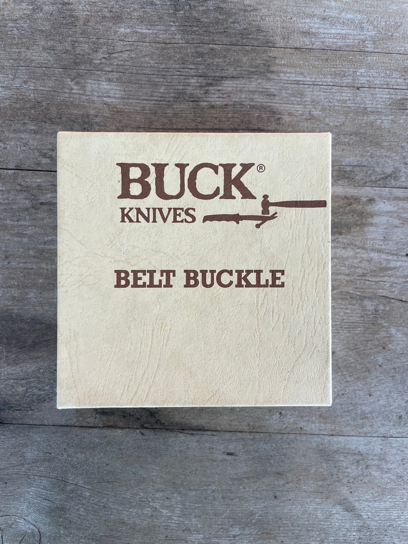 Vintage Buck Knives Belt Buckle Model No. 144 With Box Etsy