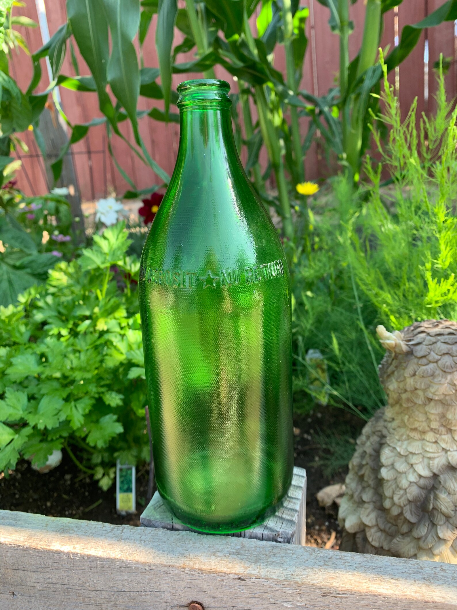 Vintage Green Glass Duraglas Bottle Etsy